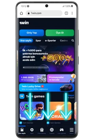 Main screen 1win Casino